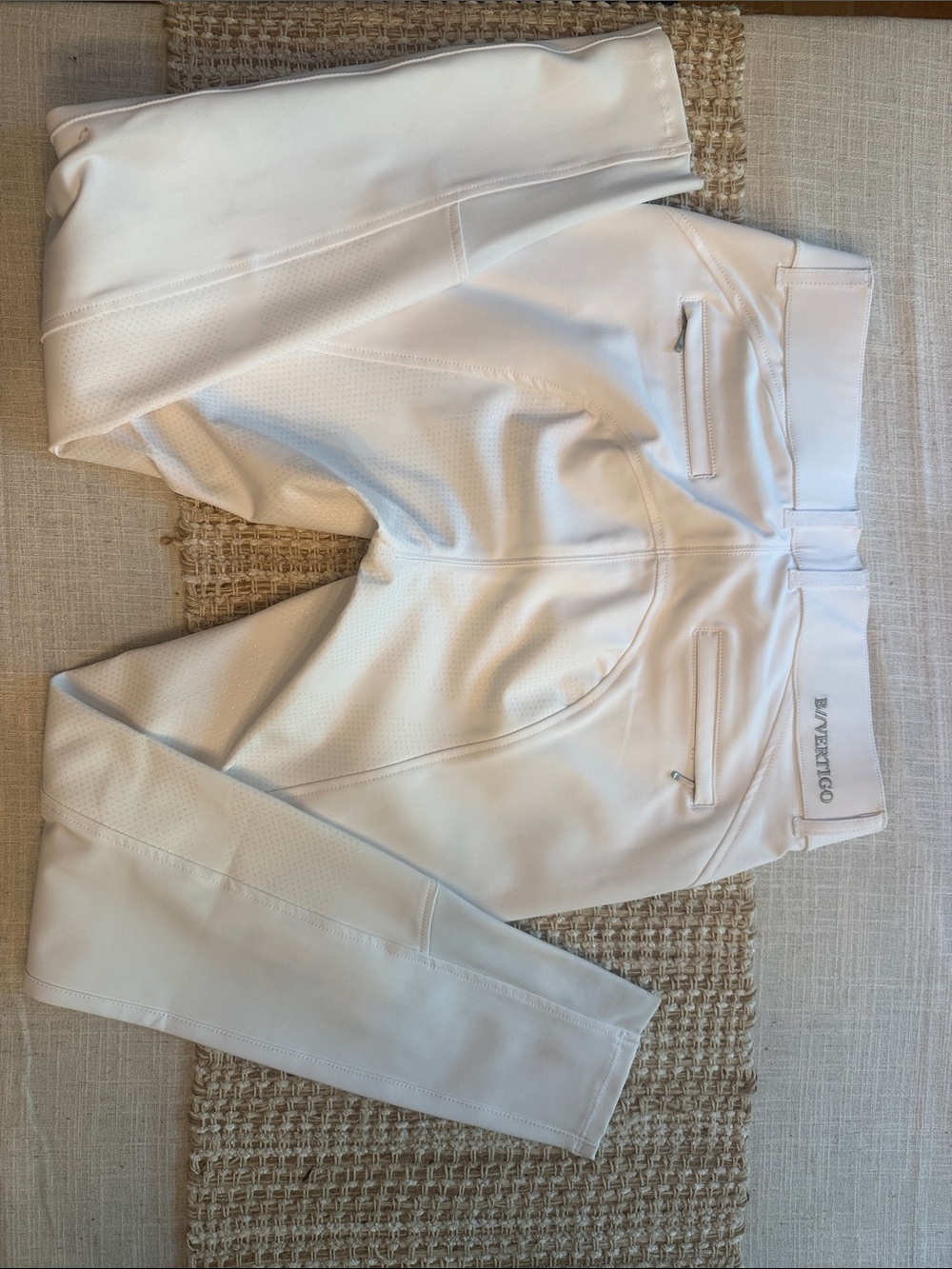 B Vertigo Full Seat Davina Mid Rise White Breeches - Picture 2 of 3